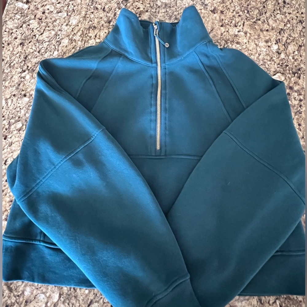 lululemon athletica Teal Half-Zip Jacket